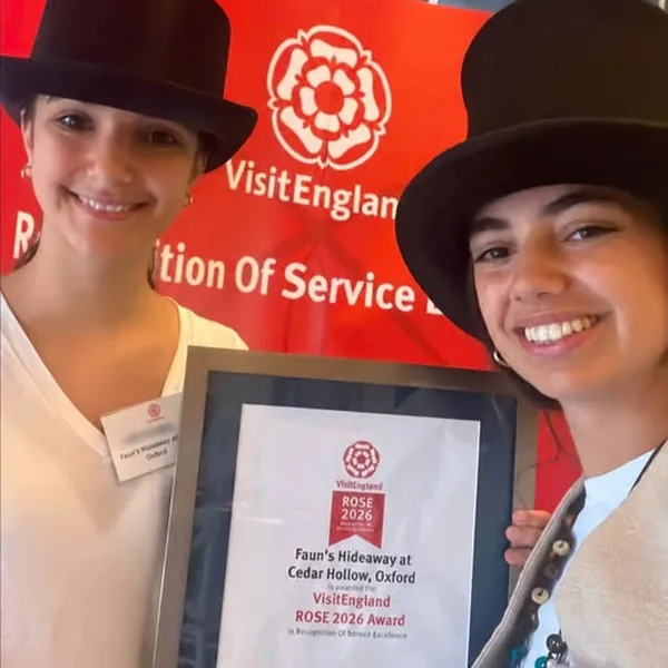 Holding the VisitEngland award for Faun's Hideaway