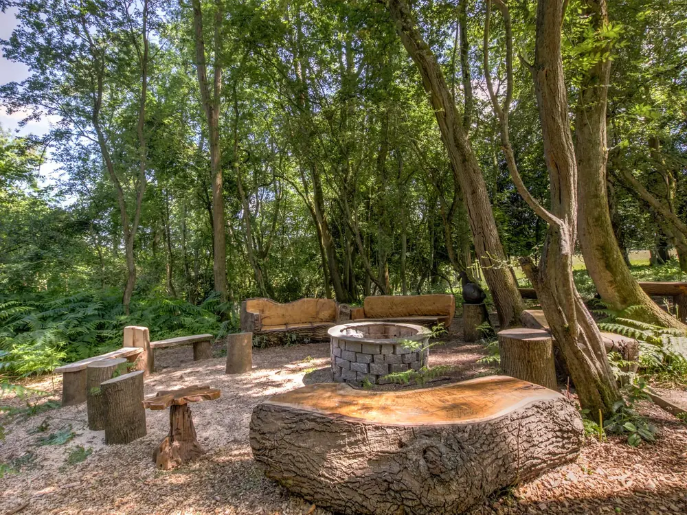 The fire pit at Cedar Hollow Oxford, 2 of 4