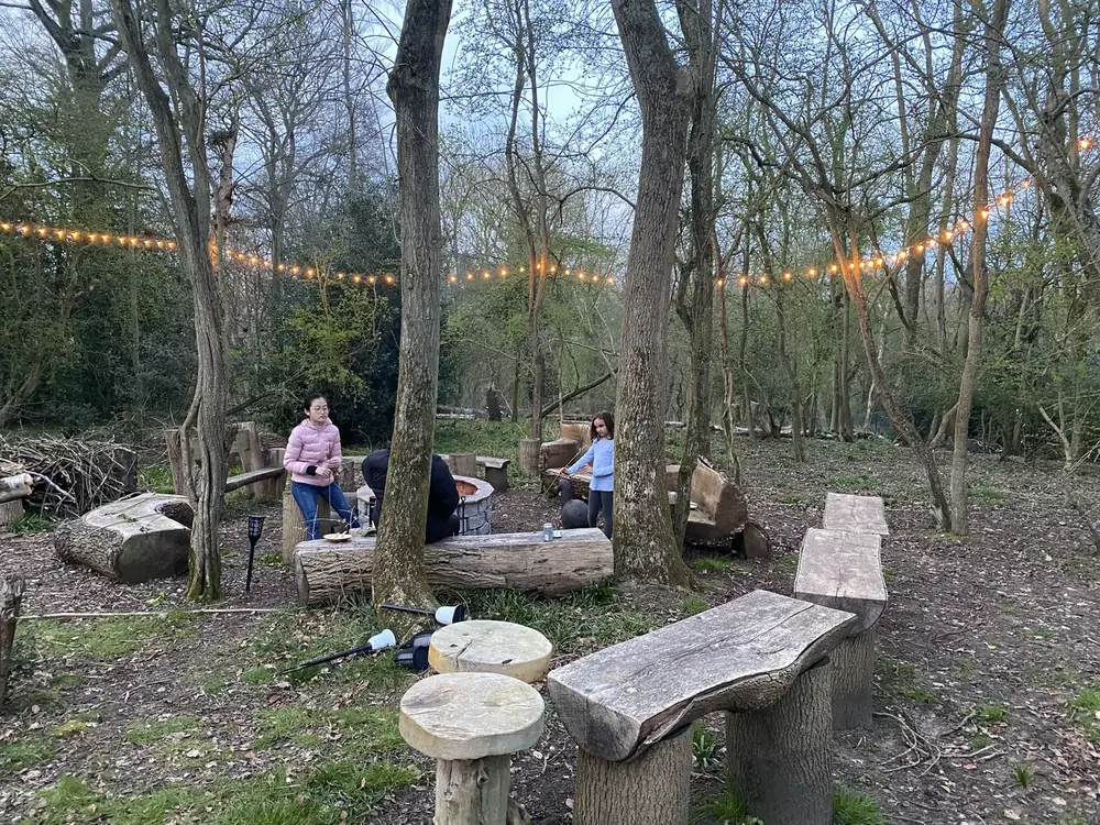 The fire pit at Cedar Hollow Oxford, 4 of 4