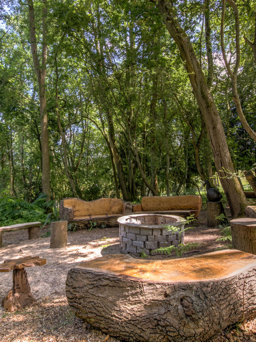 The communal fire pit