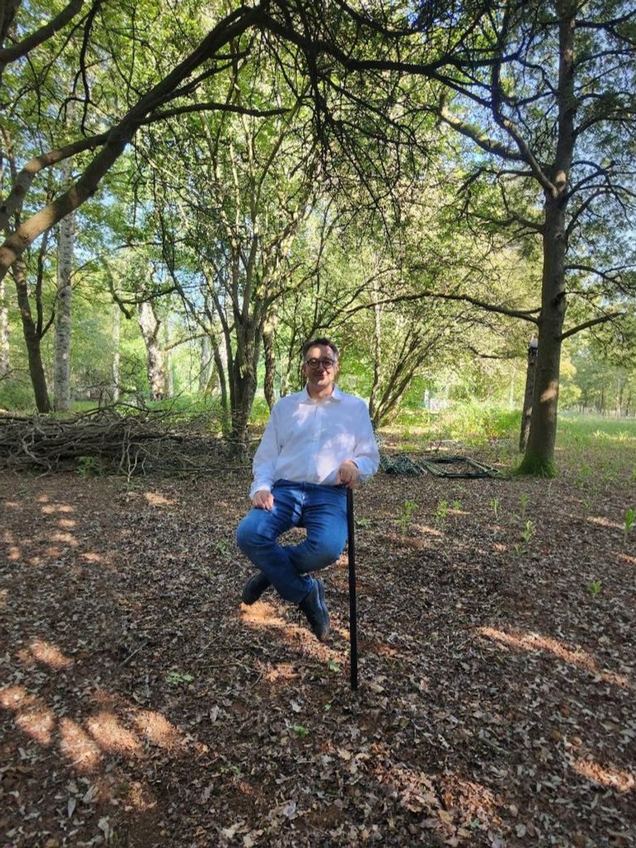 Floating in the woods