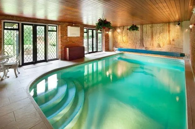 The indoor heated swimming pool